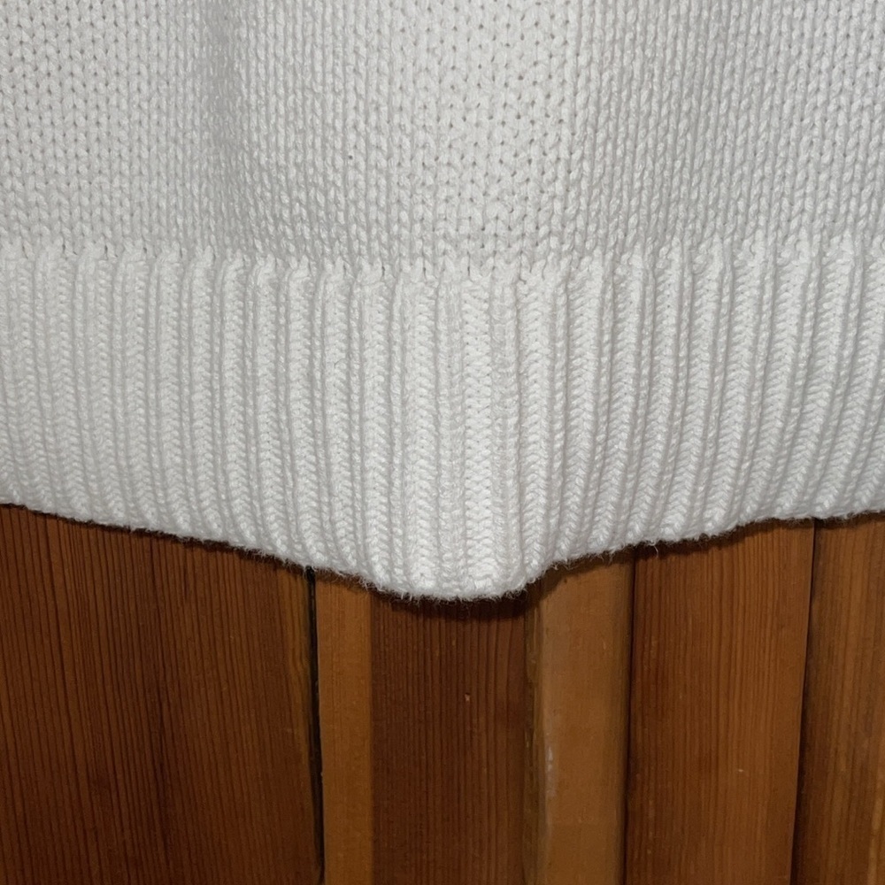 Daily Ritual Soft Cotton White Knit Sweater Sz. XL - Picture 6 of 14